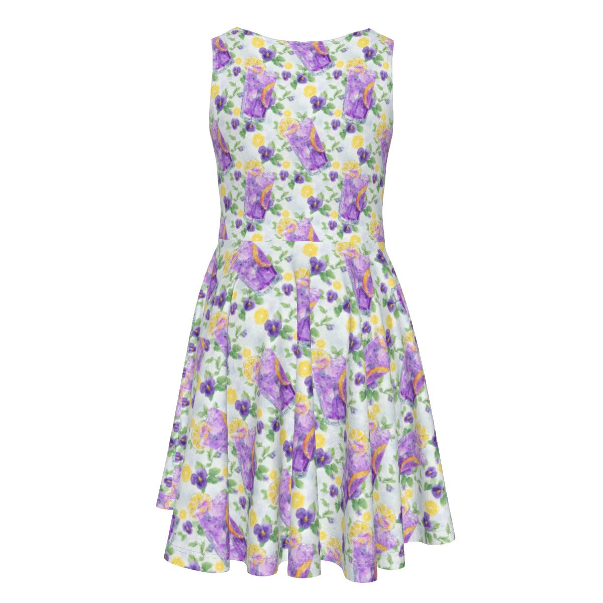 Zest Of The Fest Violet Lemonade - Kid's Sleeveless Skater Dress