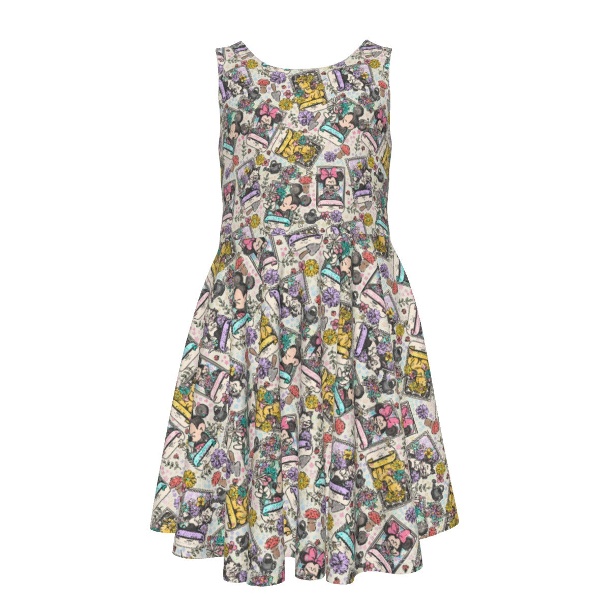 Garden Helpers Seed Packetskets - Kid's Sleeveless Skater Dress