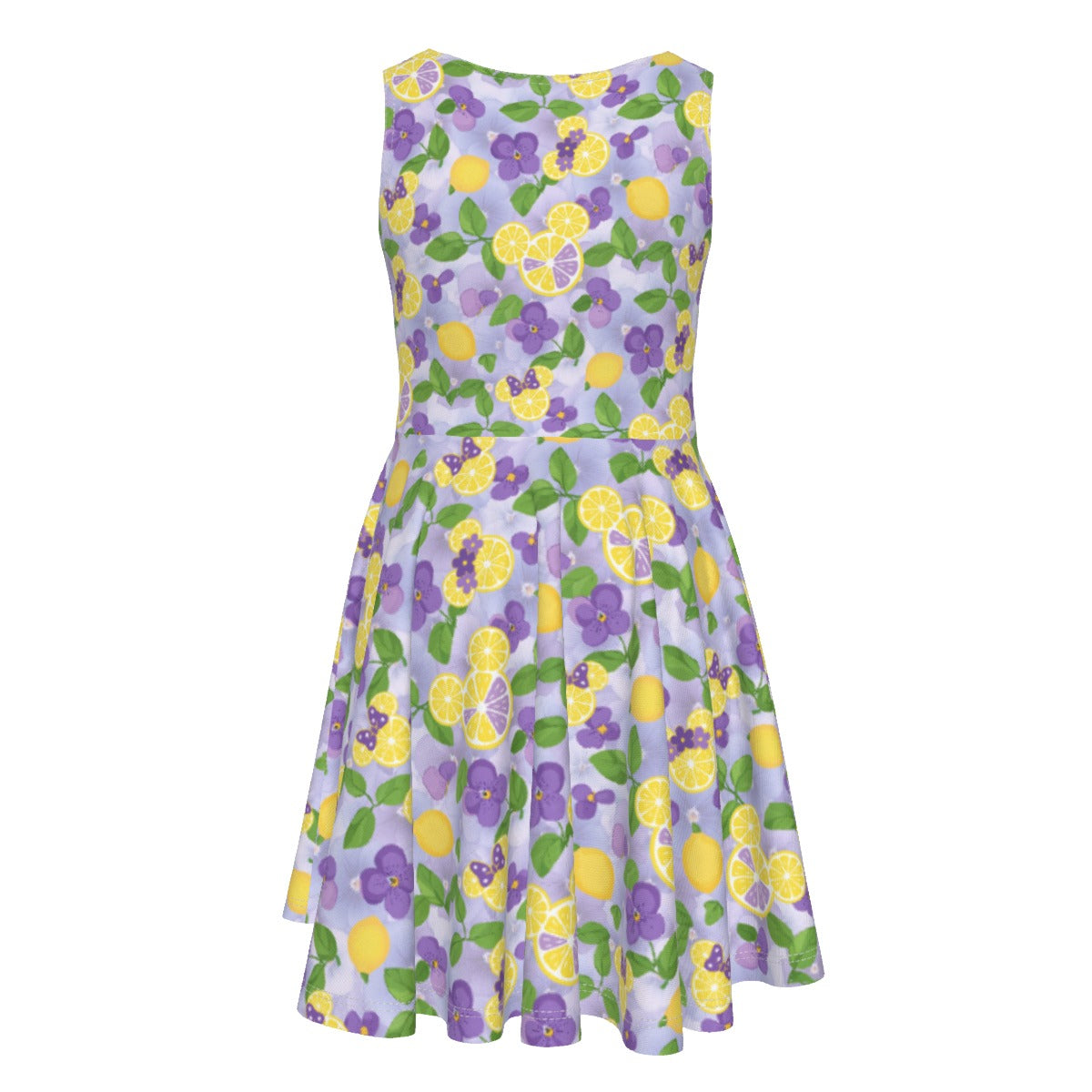 Vivacious Violet Lemonade - Kid's Sleeveless Skater Dress
