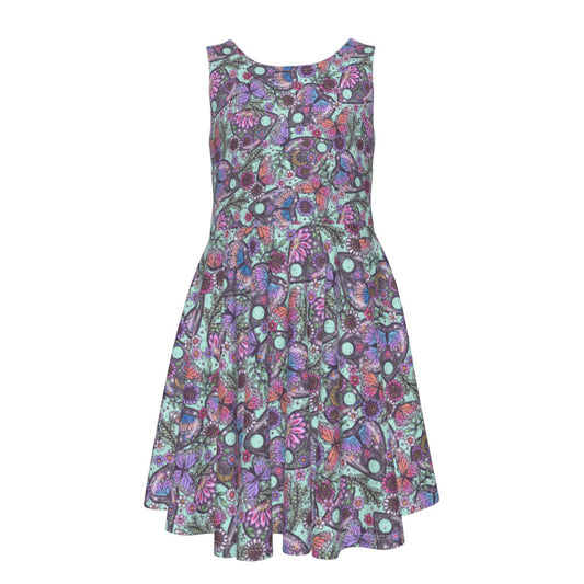 Butterfly Planchettes - Kid's Sleeveless Skater Dress