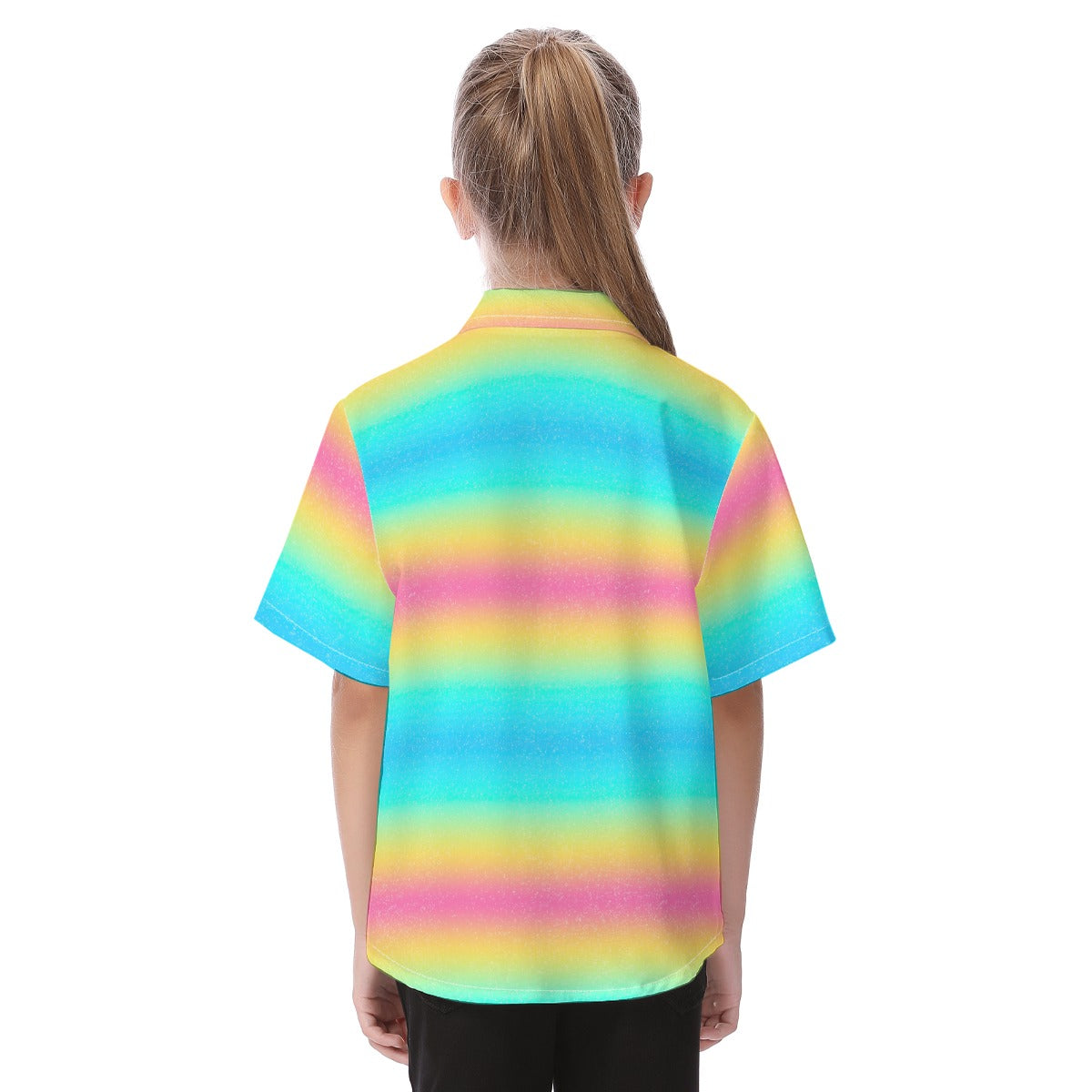 Rainbow Ombre - Kid's Hawaiian Button Up Shirt