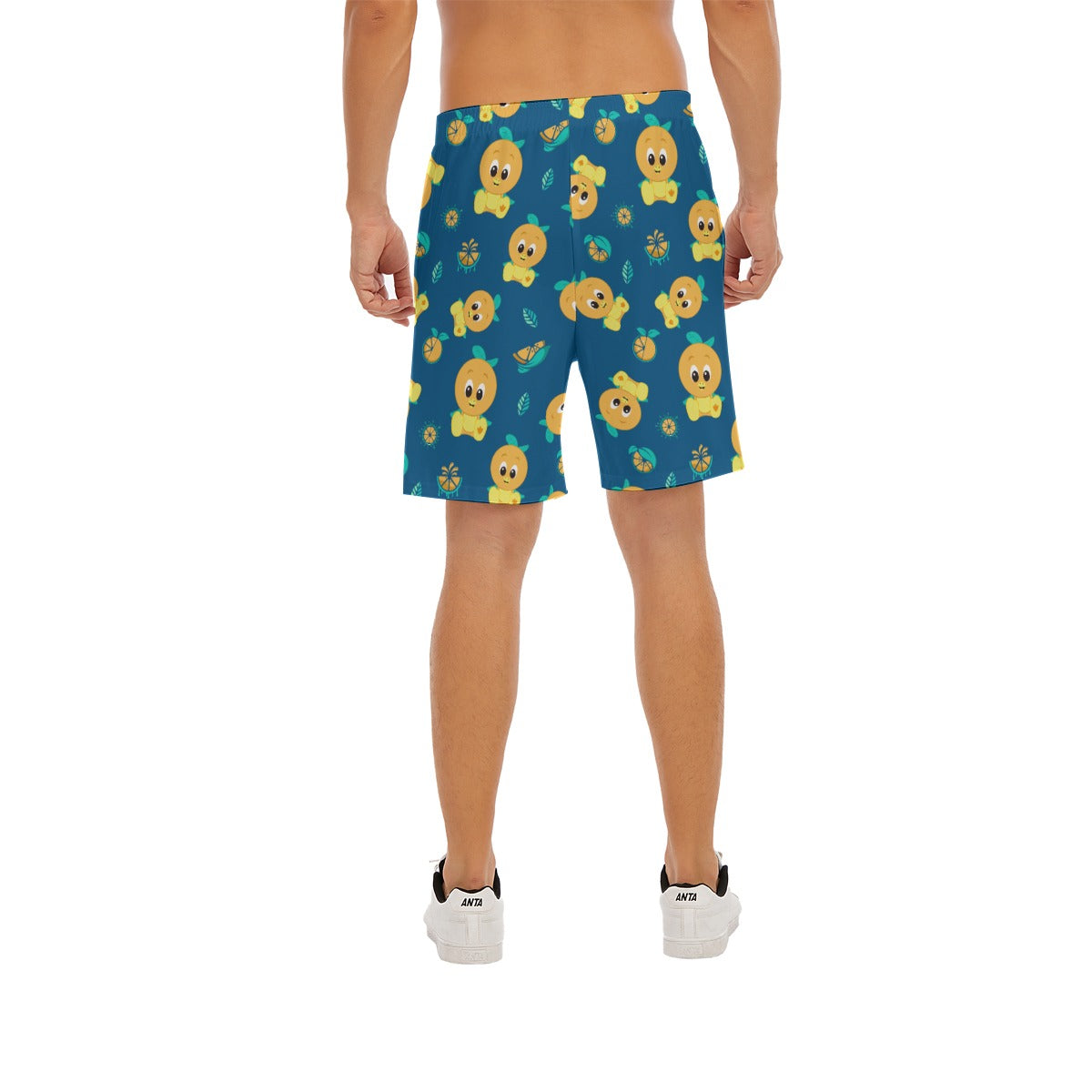 Cheerful Citrus Bird - Men’s Pocket Beach Shorts