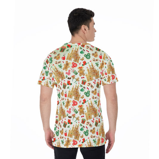 Gingerbread Castle Holiday Treats - Men's Short Sleeve T-Shirt