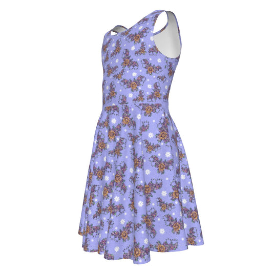 Blooming Bats - Kid's Sleeveless Skater Dress