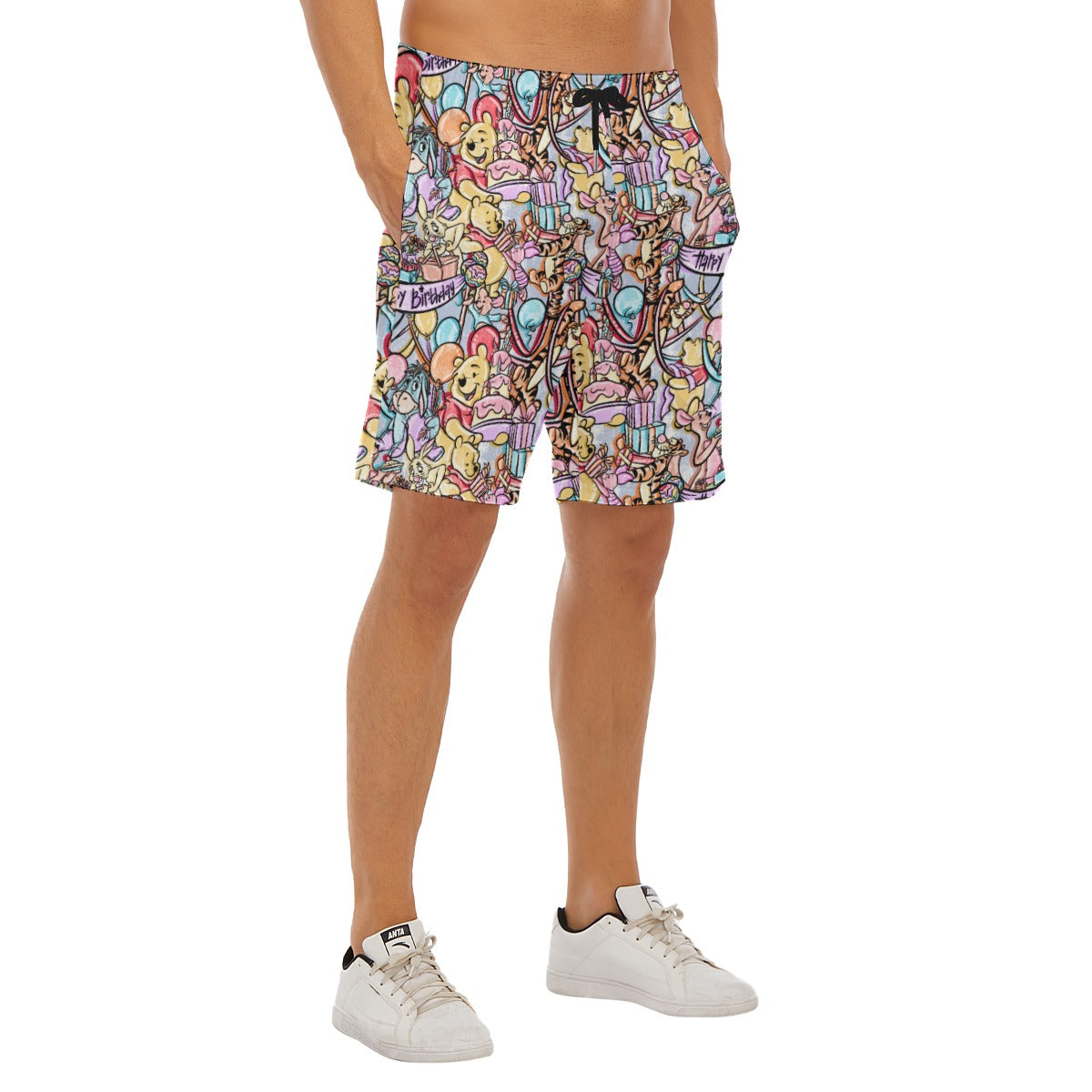 Pooh Birthday Party - Men’s Pocket Beach Shorts