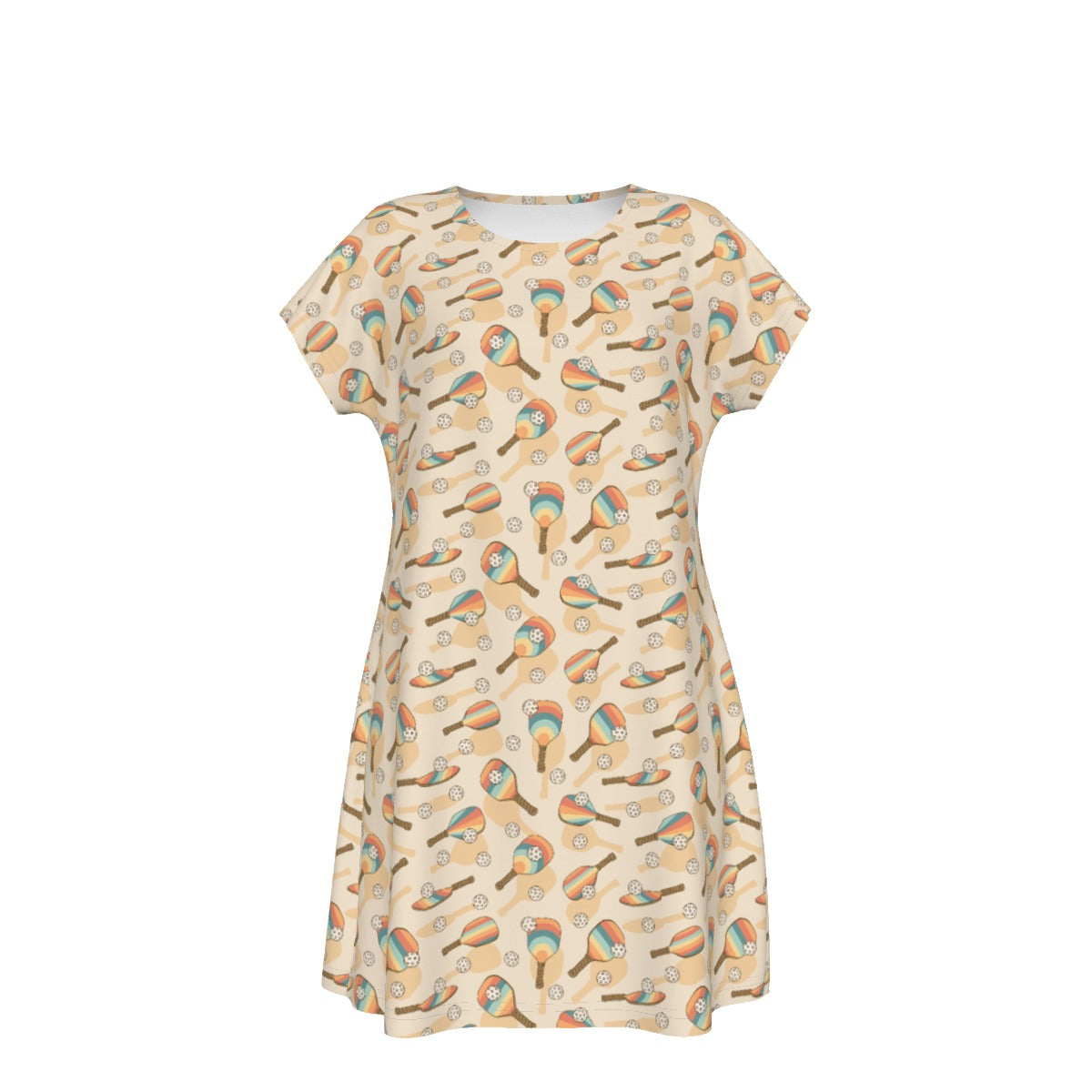 Retro Pickleball Volley - Women's T-Shirt Dress