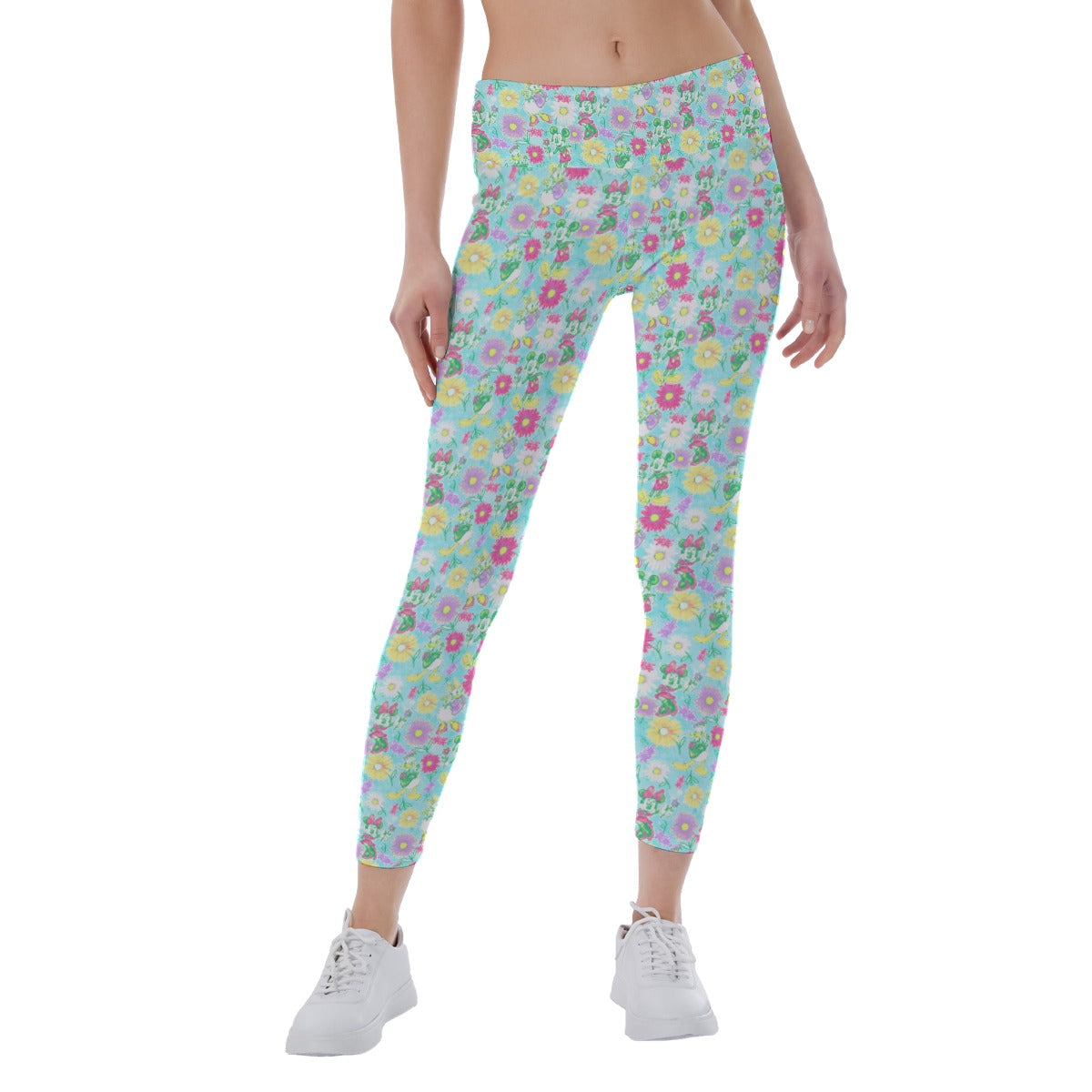 Neon Spring Floral Friendsends - Women's Yoga Leggings