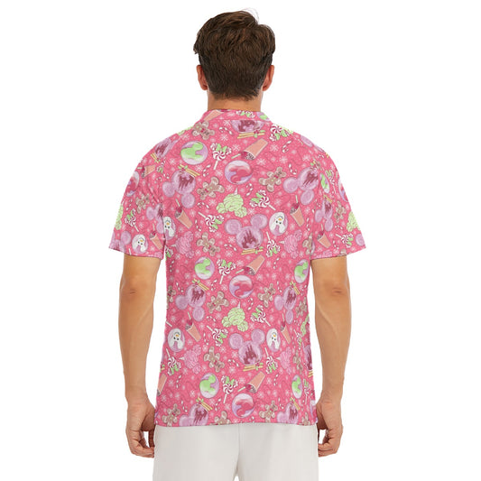 Winter Mouse Snacks & Balloons - Men's Polo Shirt