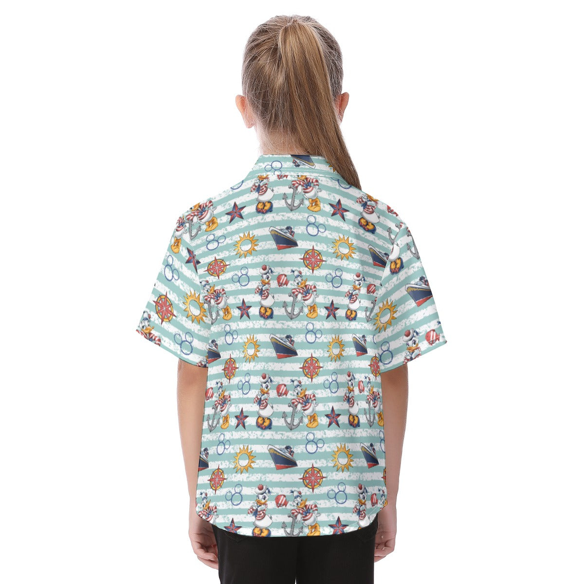 Sailor Duo on Deckaisy - Kid's Hawaiian Button Up Shirt
