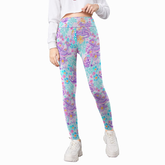 Purple Dragon Flower Power - Kid's Leggings