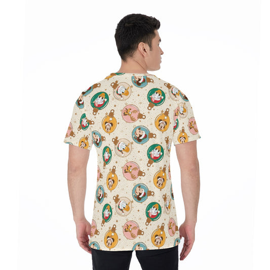 Golden Holiday Baubles - Men's Short Sleeve T-Shirt