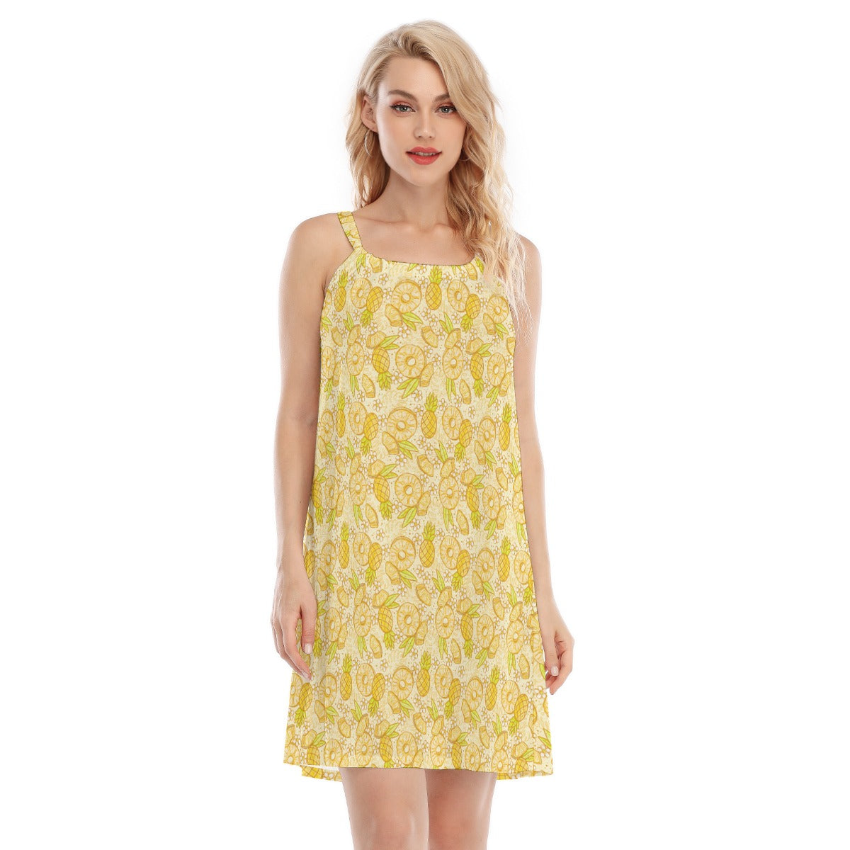 Summer Fruits - Pineapple - Women’s Adjustable Sundress