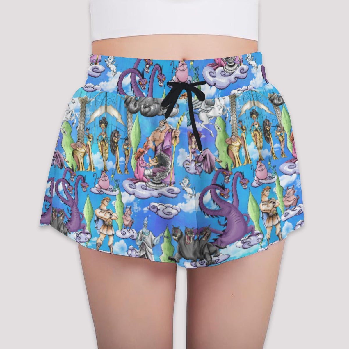 Mythic Hero Chaos Clouds - Girls’ Flowy Pocket Shorts