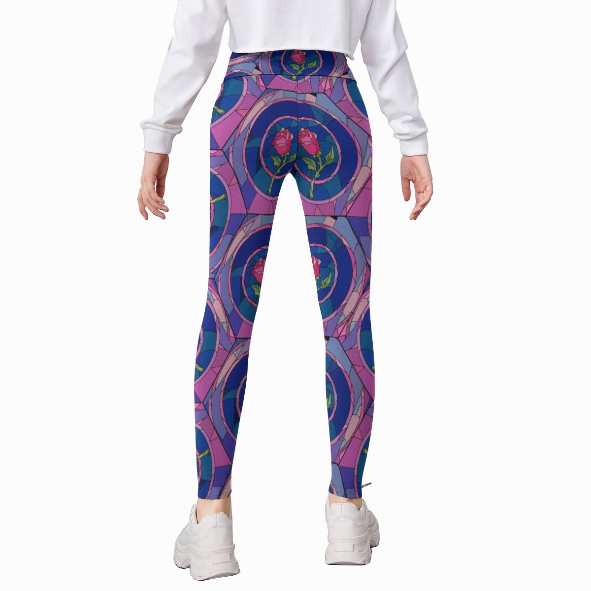 Enchanted Rose Stained Glass - Kid's Leggings