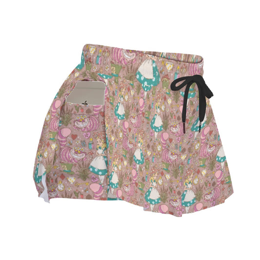 Whimsical Wonderland Cottagecore - Women's Flowy Pocket Shorts