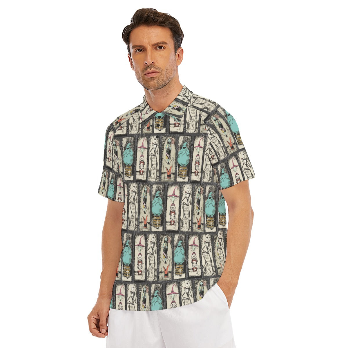 Stretching Haunted Nightmare - Men's Polo Shirt