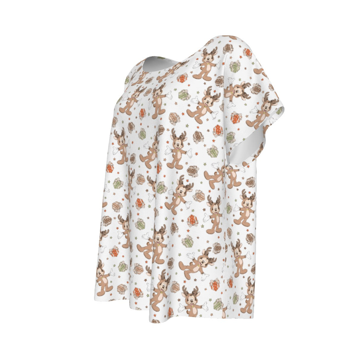 Reindeer Onesie Cheer - Women’s Relaxed Fit Scoop Tee
