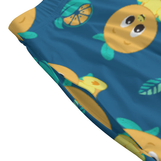 Cheerful Citrus Bird - Women’s Pocket Midi Skirt