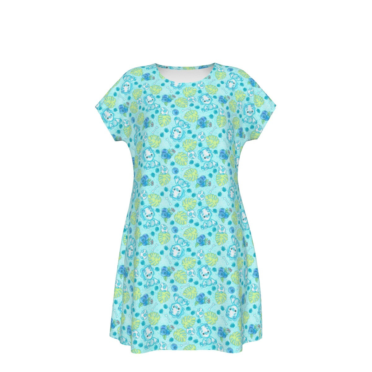 Fruitimals - Blueberry Dinosaurs - Women's T-Shirt Dress