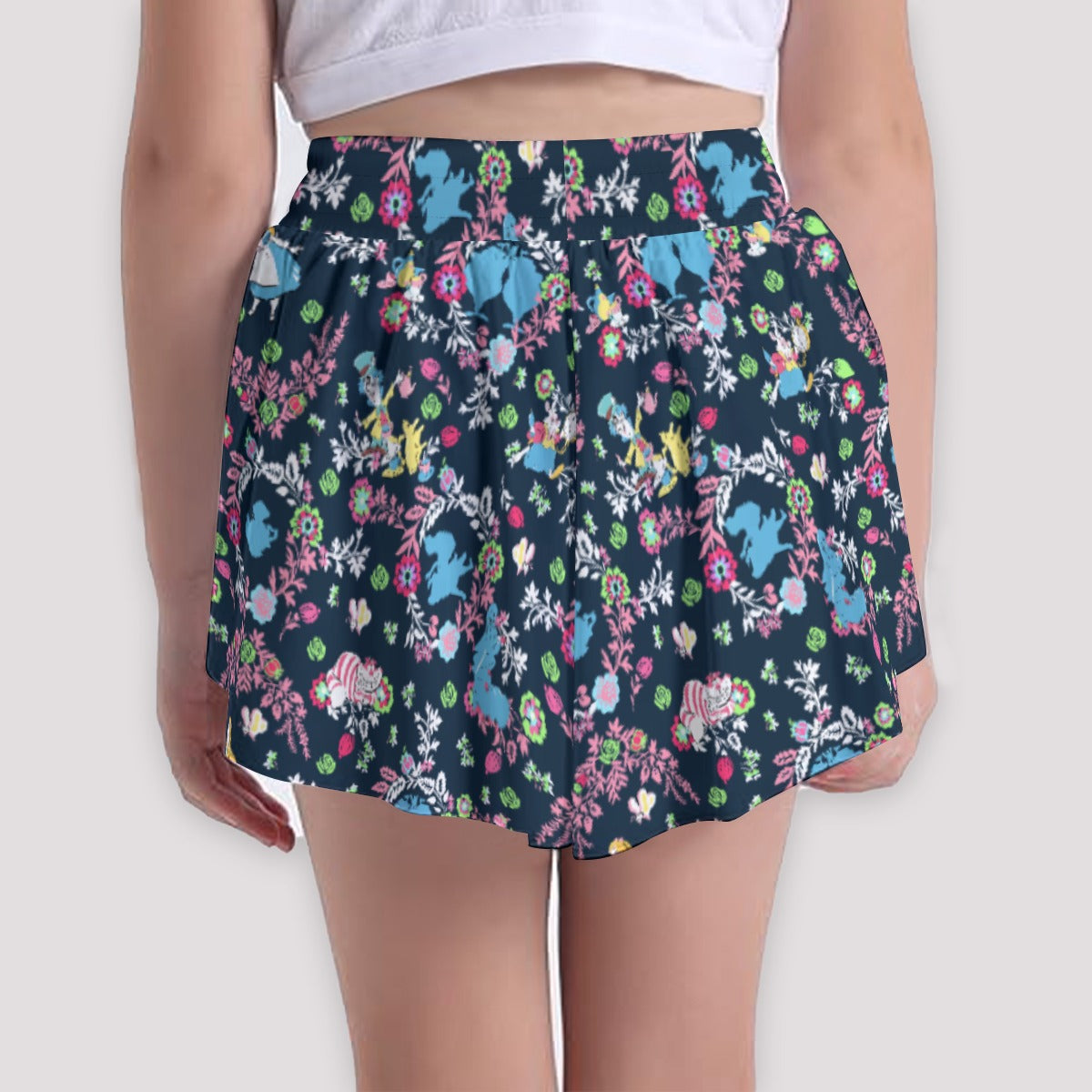 Garden Whimsy - Wonderland Dreams - Girls’ Flowy Pocket Shorts