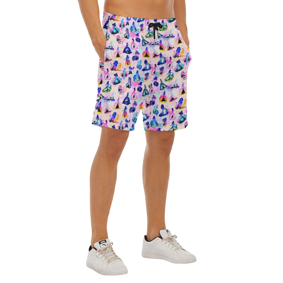 Princess And Classic Animation Silhouettes - Men’s Pocket Beach Shorts
