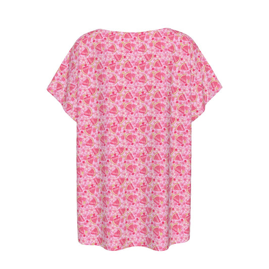 Summer Fruits - Watermelon - Women’s Relaxed Fit Scoop Tee
