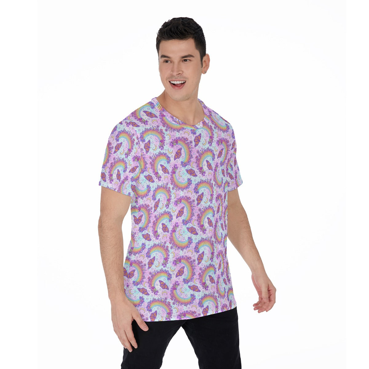 Monarch Butterflies & Rainbows - Men's Short Sleeve T-Shirt