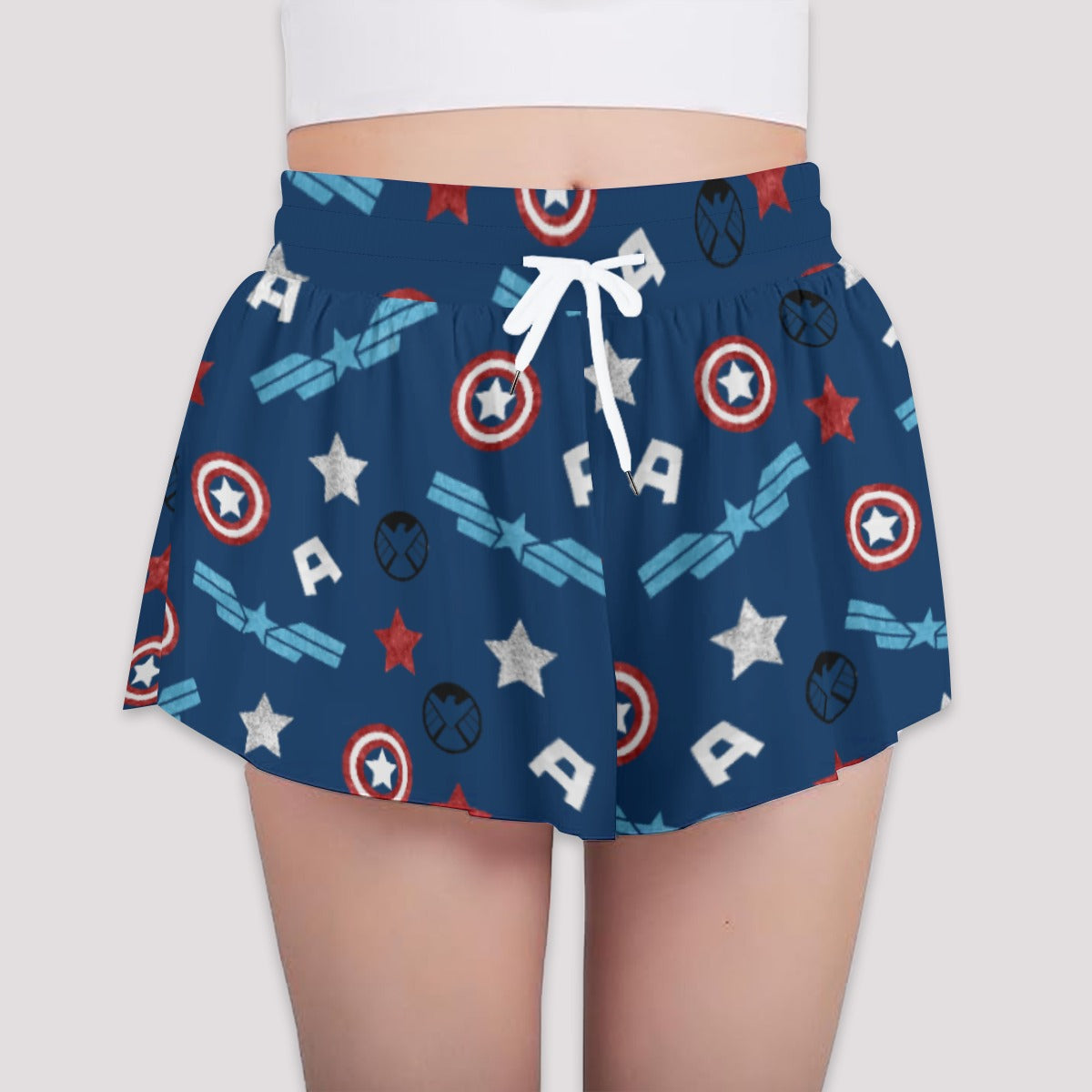 American Superhero - Girls’ Flowy Pocket Shorts