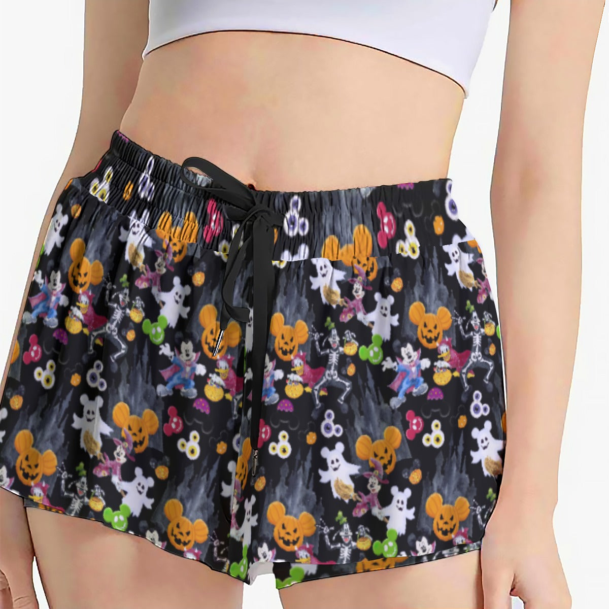 Mouse Gang Trick or Treatreat - Women's Flowy Pocket Shorts