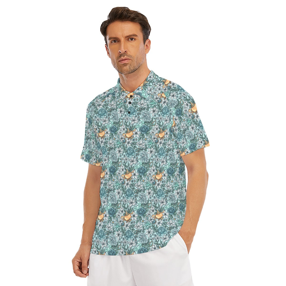 Fairytale Florals - Arabian Princess - Men's Polo Shirt