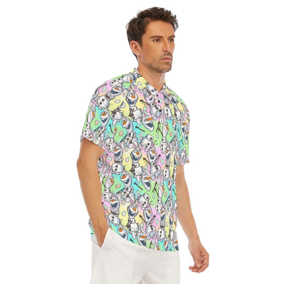 Sketched Snowman Easter - Men's Polo Shirt