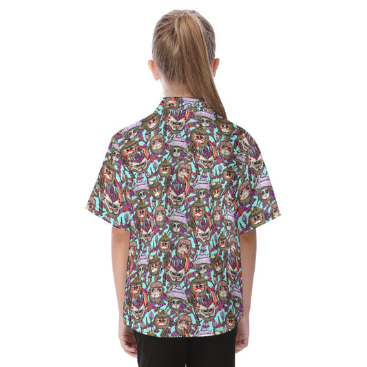 Island Coconut Pirates - Kid's Hawaiian Button Up Shirt
