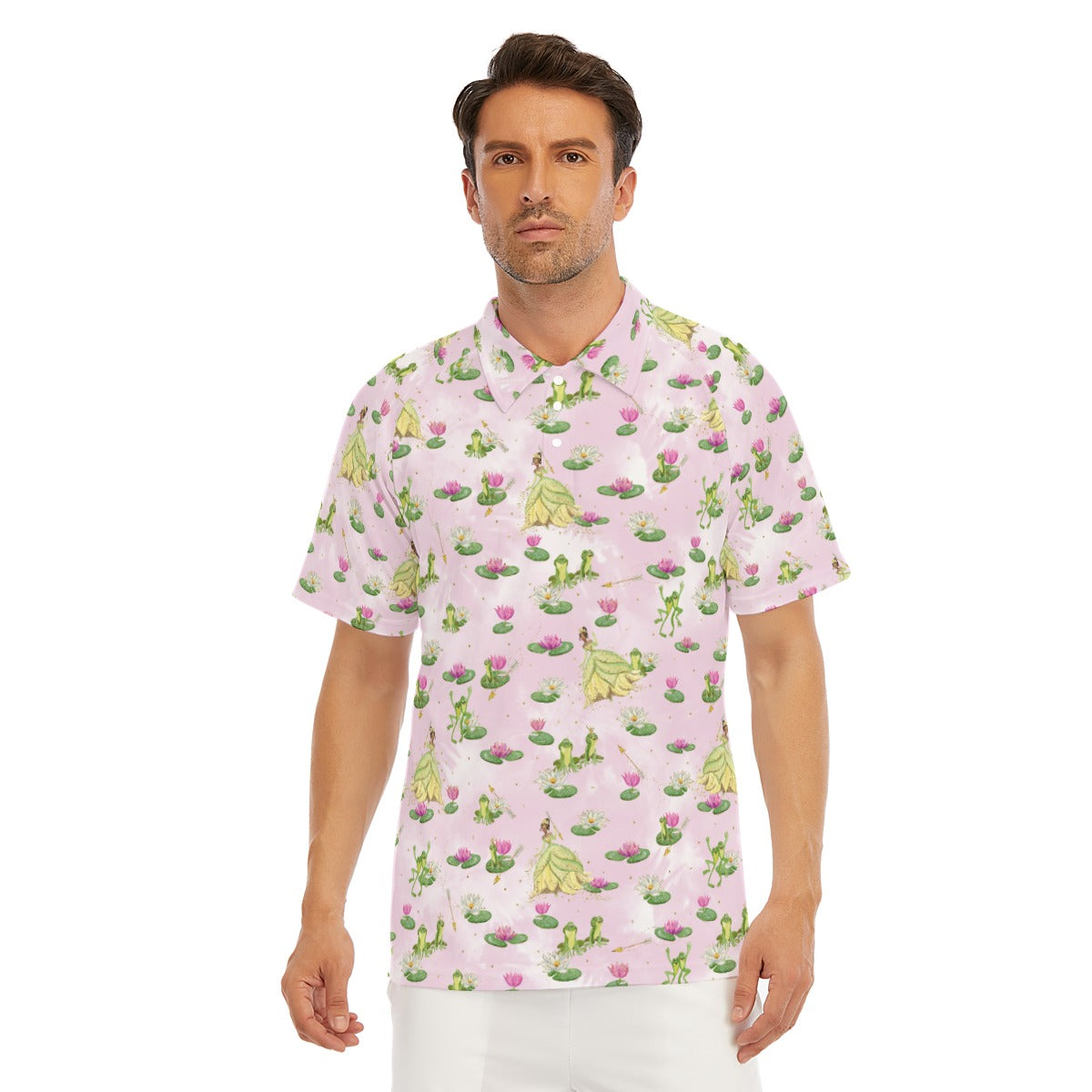 Watercolor Bayou Princess & Frog - Men's Polo Shirt