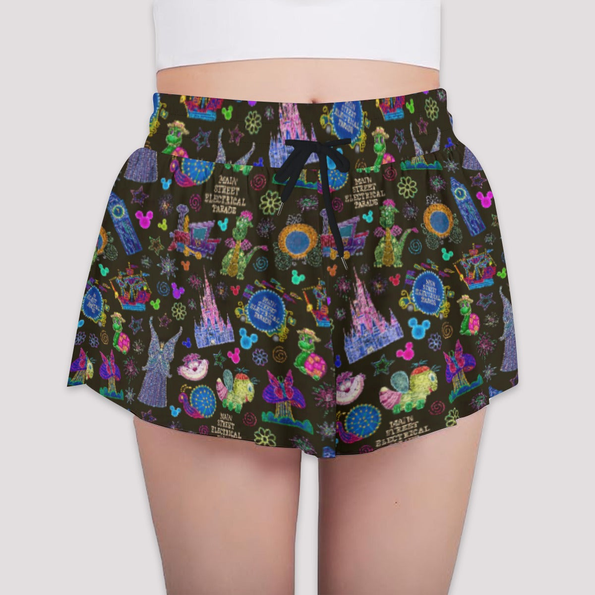Main Street Neon Parade - Girls’ Flowy Pocket Shorts