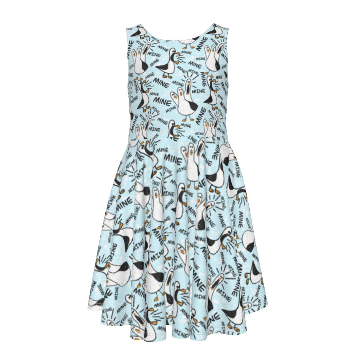 Mine Mine Mine Seagulls - Kid's Sleeveless Skater Dress