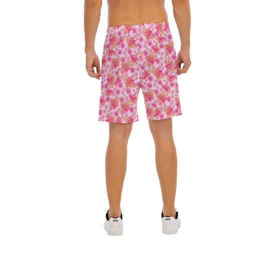Summer Fruits - Strawberry - Men’s Pocket Beach Shorts