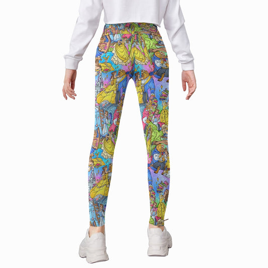 Enchanted Tale Storybook Scenes - Kid's Leggings