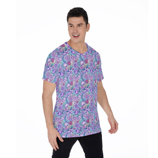 Fairytale Florals – Mermaid Princess - Men's Short Sleeve T-Shirt