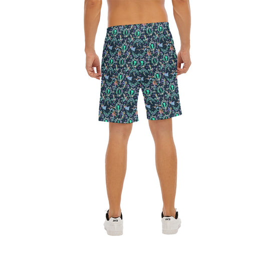 Garden Whimsy - Neverland Flight - Men’s Pocket Beach Shorts