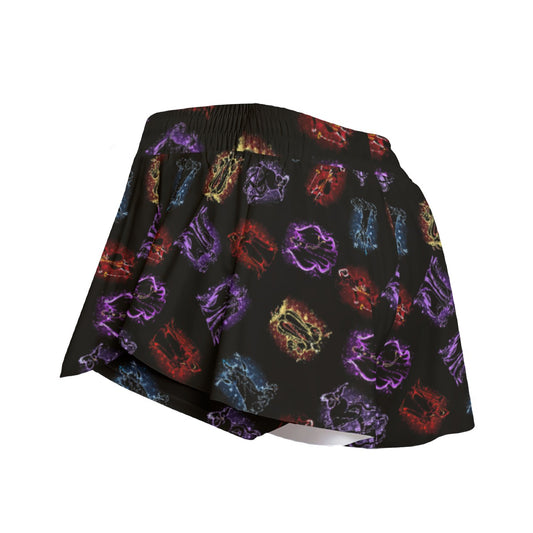 Villain Silhouettes Sparkle - Women's Flowy Pocket Shorts