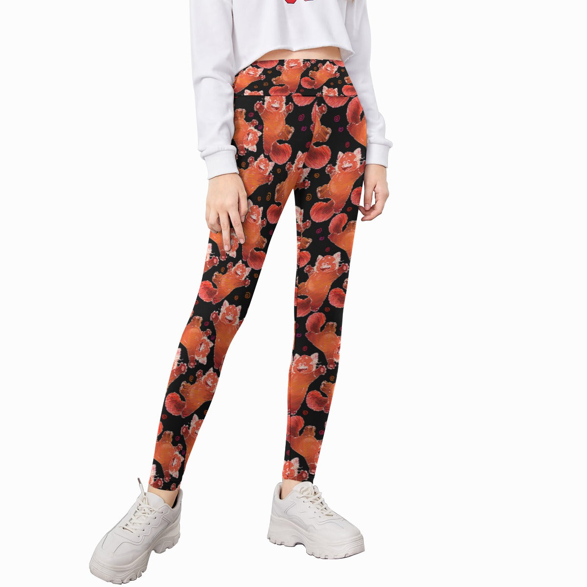 Scribbly Red Panda - Kid's Leggings