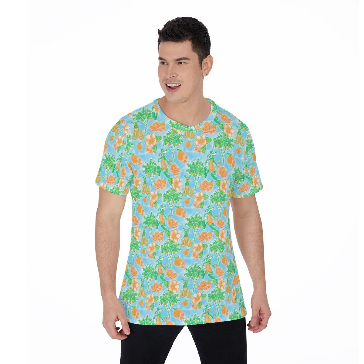Neon Tangerine Island Pals - Men's Short Sleeve T-Shirt
