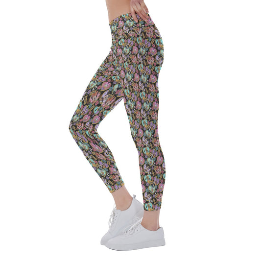 Tattoo Hearts Classic Crewends - Women's Yoga Leggings