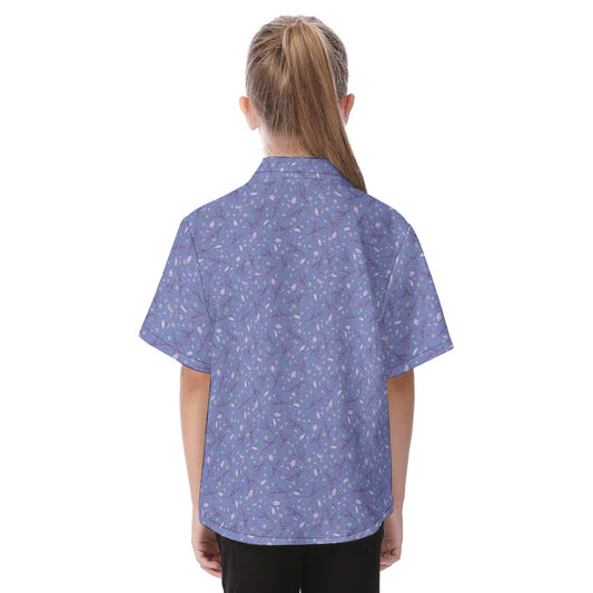 Lavender Vibes - Kid's Hawaiian Button Up Shirt