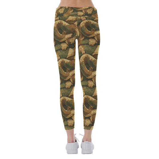 Animal Print - Snake - Women's Yoga Leggings