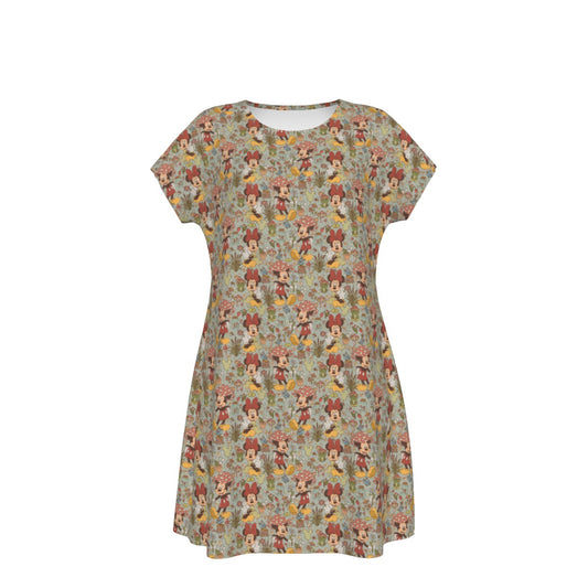 Woodland Frolics Cottagecore - Women's T-Shirt Dress