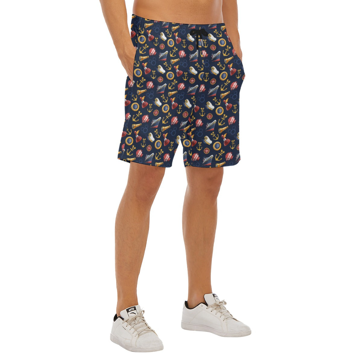 Mouse Ear Nautical Icons - Men’s Pocket Beach Shorts