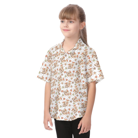 Holiday Mischief Duo - Kid's Hawaiian Button Up Shirt