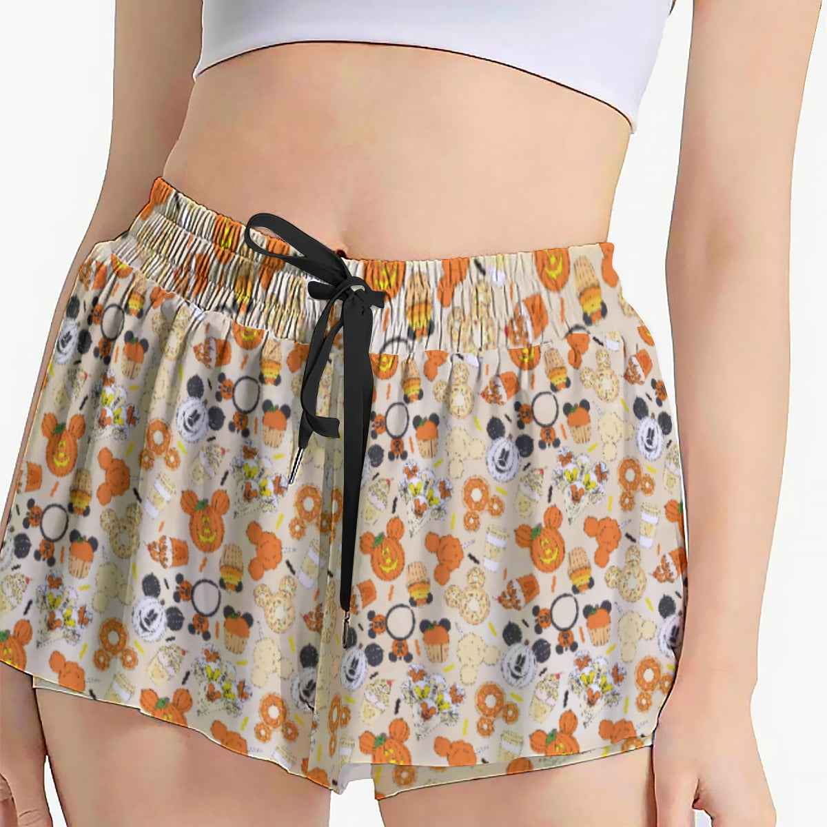 Halloween Snack Treats - Women's Flowy Pocket Shorts