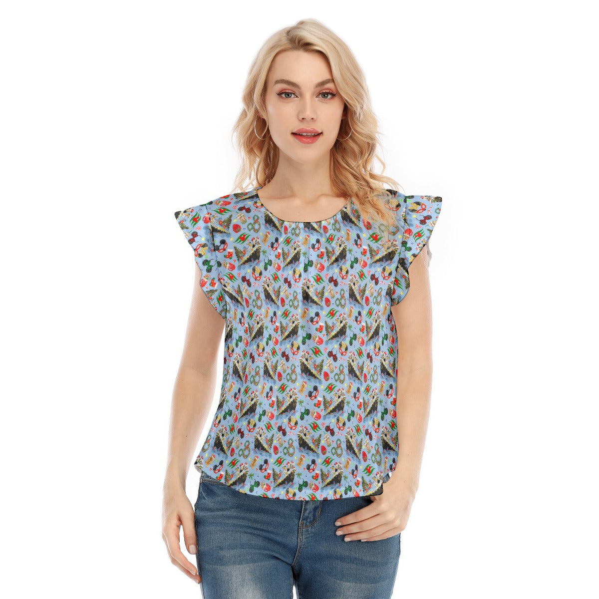 Very Merrytime Christmas Cruise - Women’s Flutter Sleeve Top